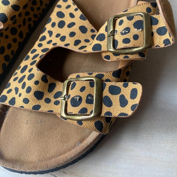 Refresh Comfy Casual Leopard Print Buckle Sandals Leo Slides 8.5 - Picture 3 of 10